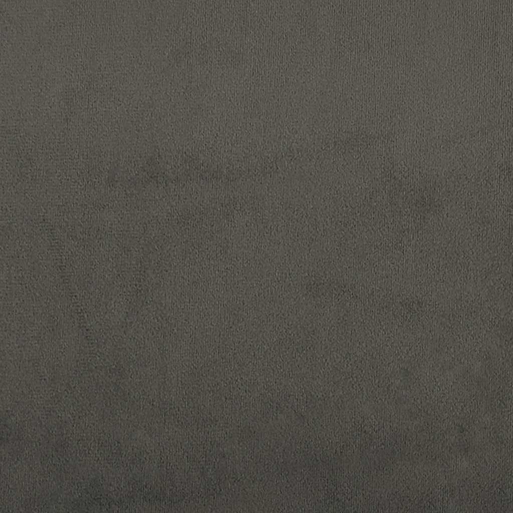 vidaXL Łóżko kontynentalne z materacem, ciemnoszare, 120x190cm aksamit