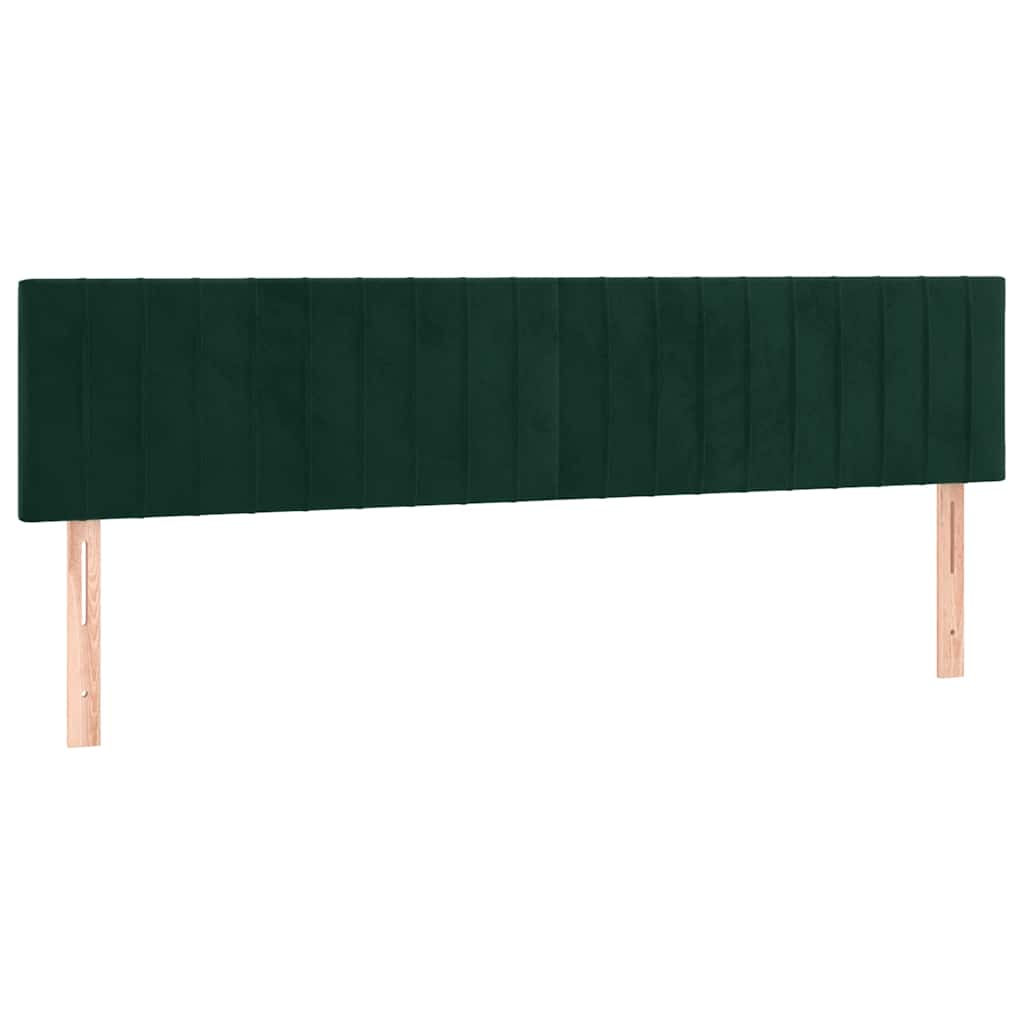 vidaXL Łóżko kontynentalne z materacem, ciemnozielone, 120x190 cm