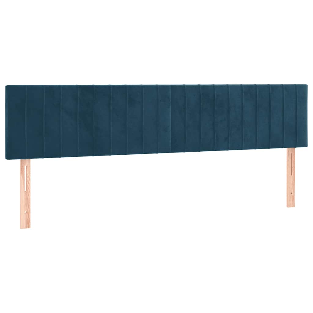 vidaXL Łóżko kontynentalne z materacem, ciemnoniebieskie, 120x190 cm