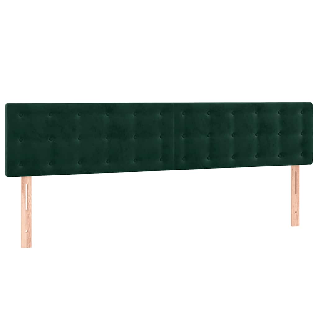 vidaXL Łóżko kontynentalne z materacem, ciemnozielone, 120x190 cm