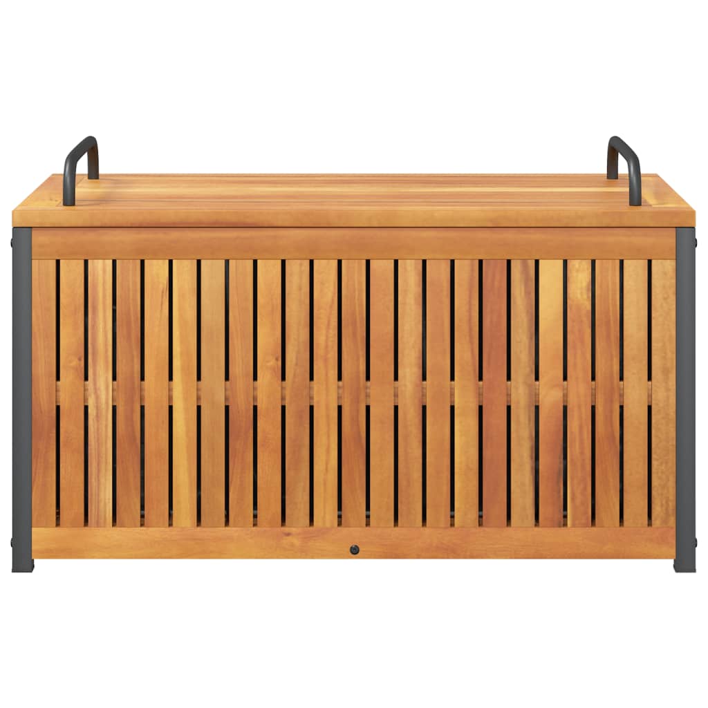 vidaXL Skrzynia ogrodowa, 85x45x45/53 cm, drewno akacjowe i stal
