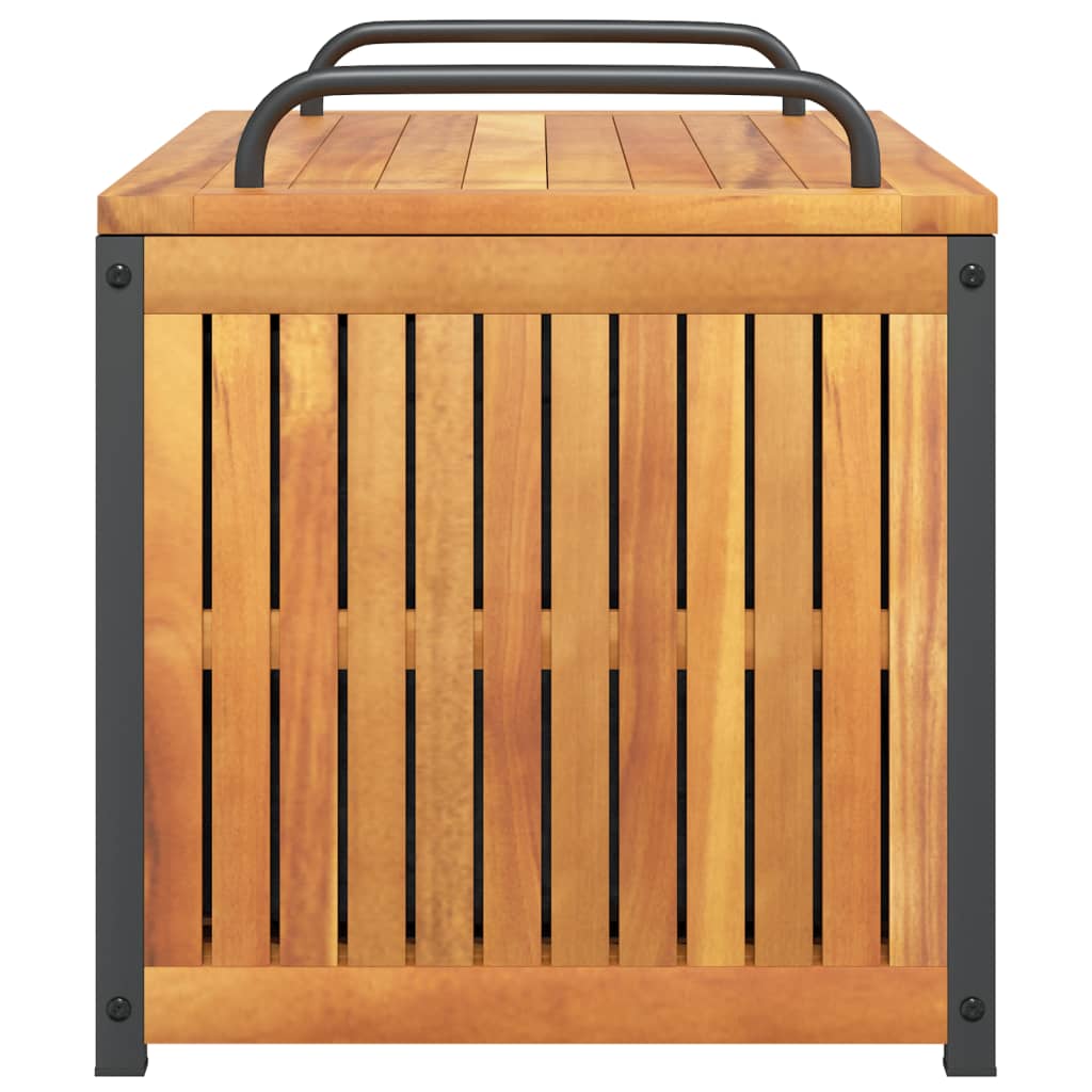 vidaXL Skrzynia ogrodowa, 85x45x45/53 cm, drewno akacjowe i stal
