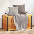vidaXL Skrzynia ogrodowa, 85x45x45/53 cm, drewno akacjowe i stal