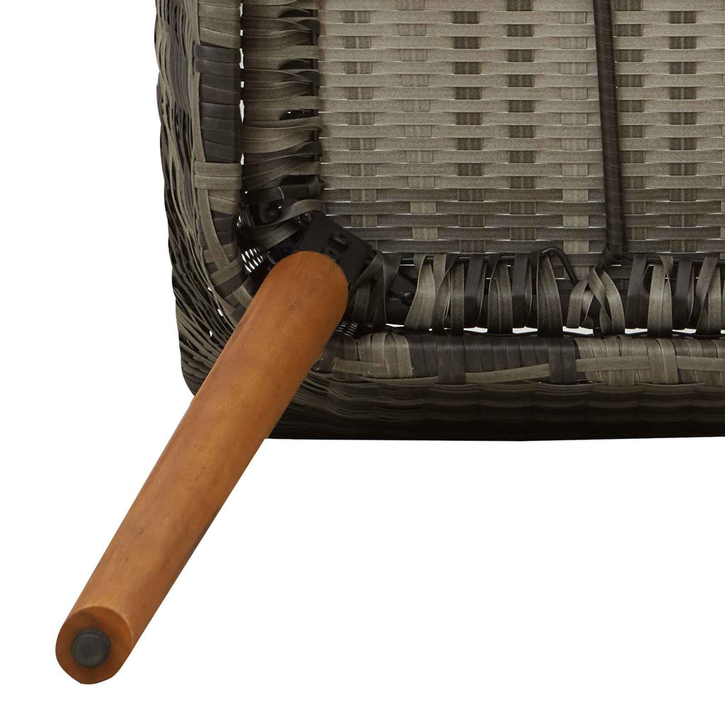 vidaXL Zestaw do jadalni w ogrodzie z poduszką 7 pcs Szary polirattan