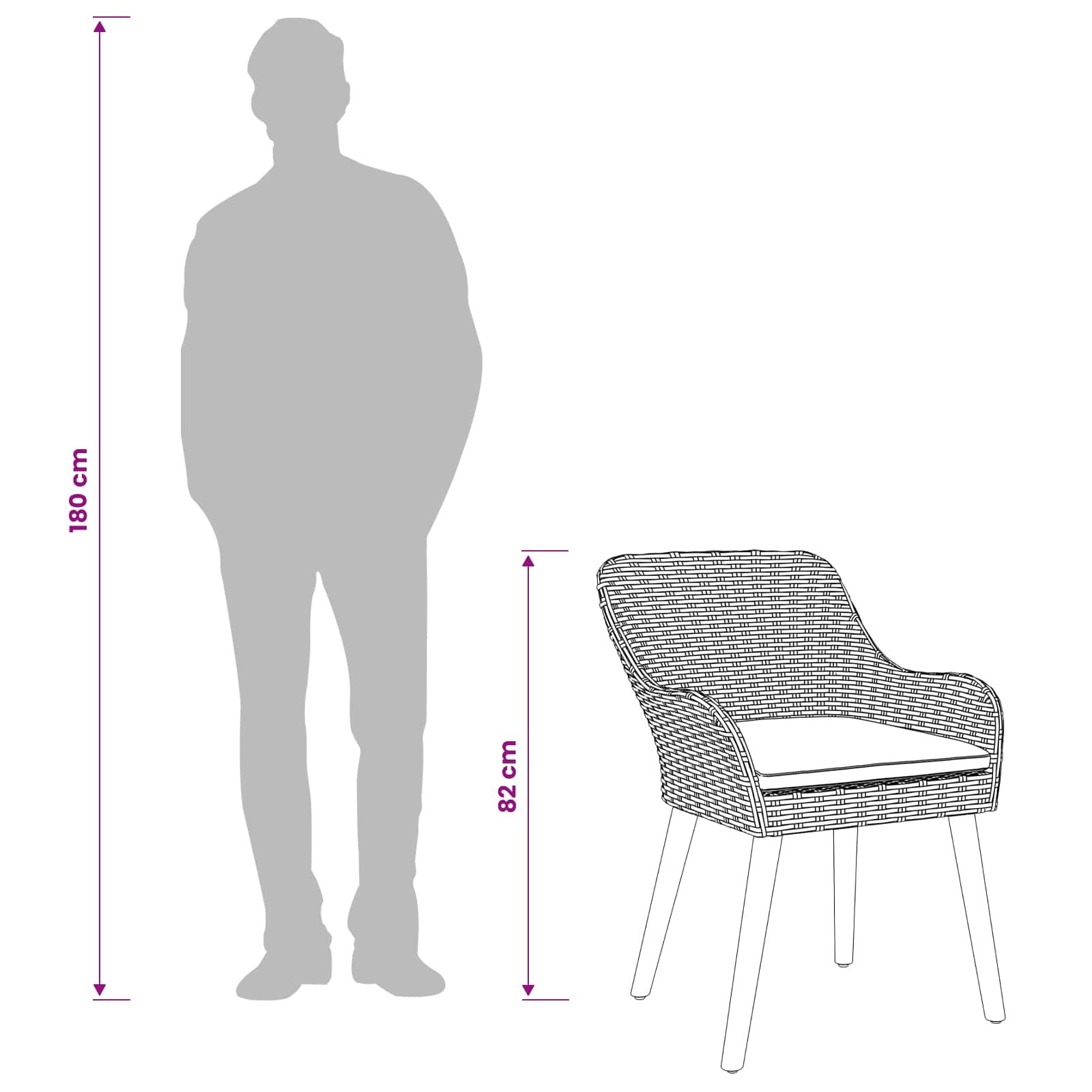 vidaXL Zestaw do jadalni w ogrodzie 5 pcs Jasnoszary polirattan