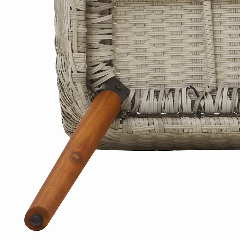 vidaXL Zestaw do jadalni w ogrodzie 7 pcs Jasnoszary polirattan