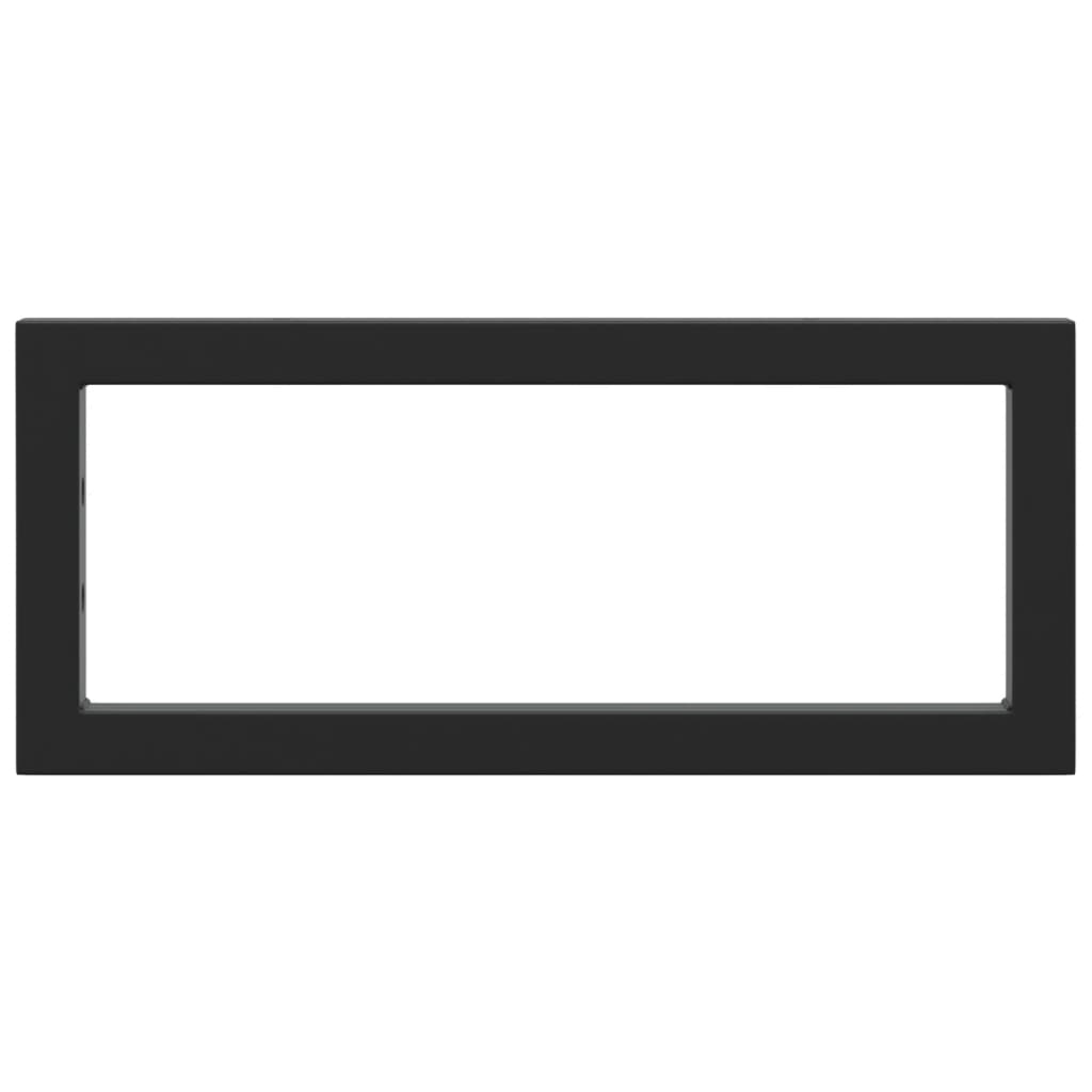 vidaXL Wsporniki do półki pod umywalkę, 2 szt., czarne, prostokątne