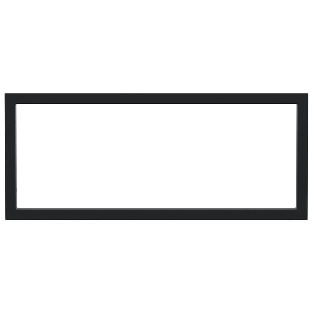 vidaXL Wsporniki do półki pod umywalkę, 2 szt., czarne, prostokątne