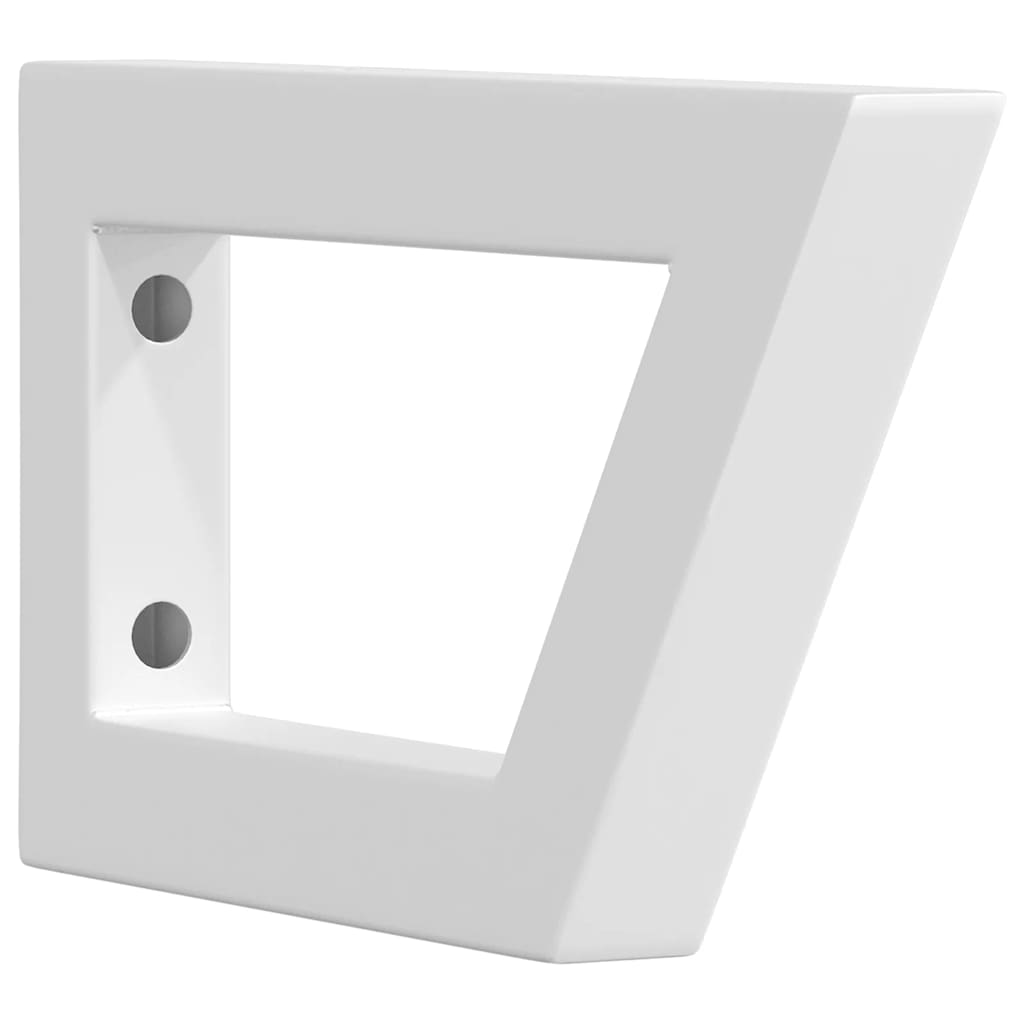 vidaXL Wsporniki do półki pod umywalkę, 2 szt., białe, trapezowe, stal