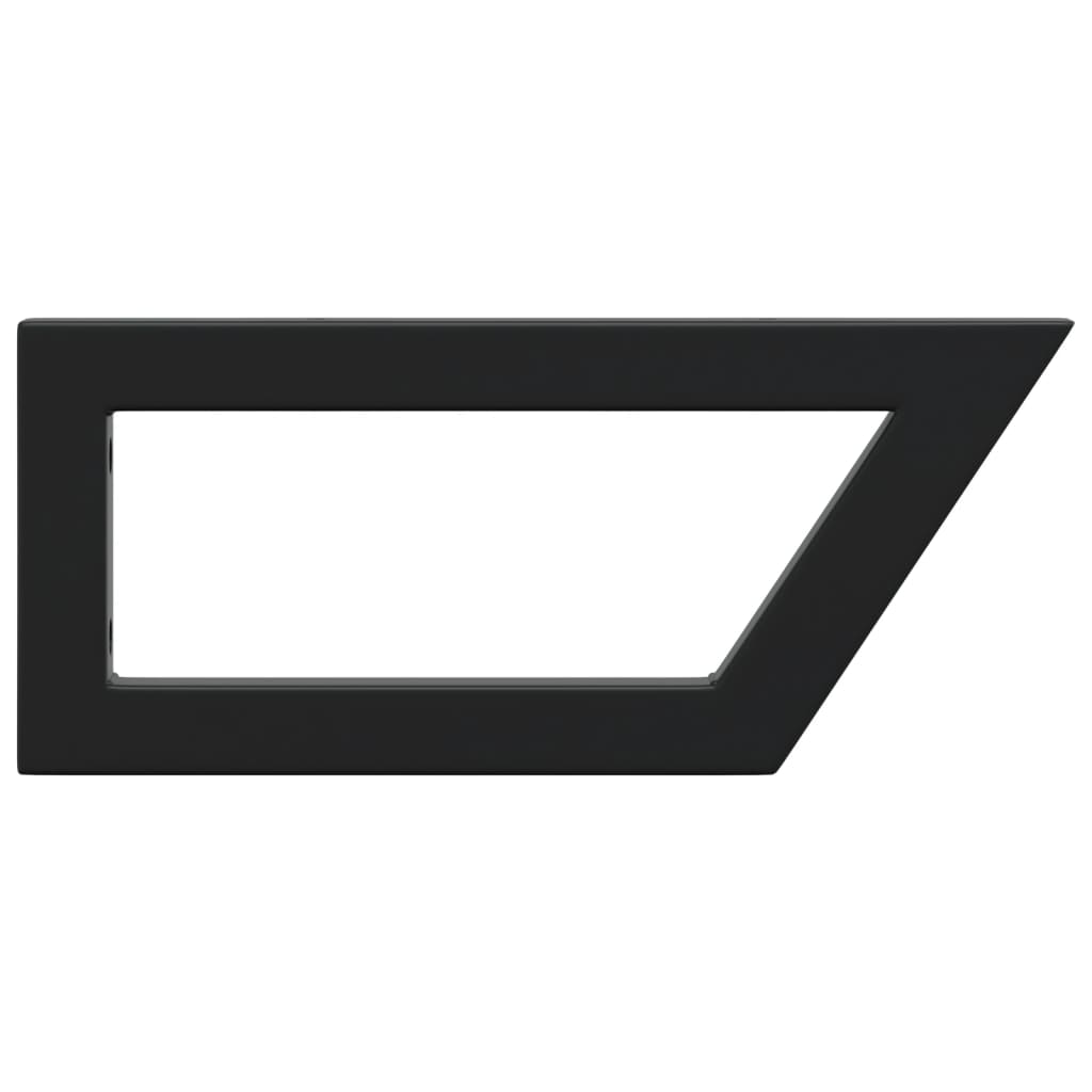 vidaXL Wsporniki do półki pod umywalkę, 2 szt., czarne, trapezowe