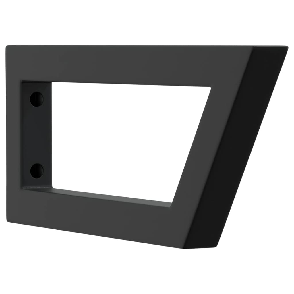 vidaXL Wsporniki do półki pod umywalkę, 2 szt., czarne, trapezowe