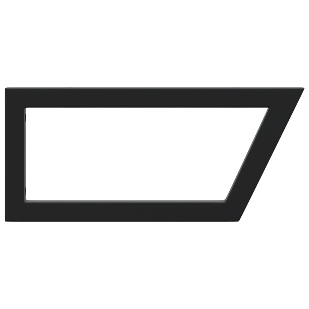 vidaXL Wsporniki do półki pod umywalkę, 2 szt., czarne, trapezowe