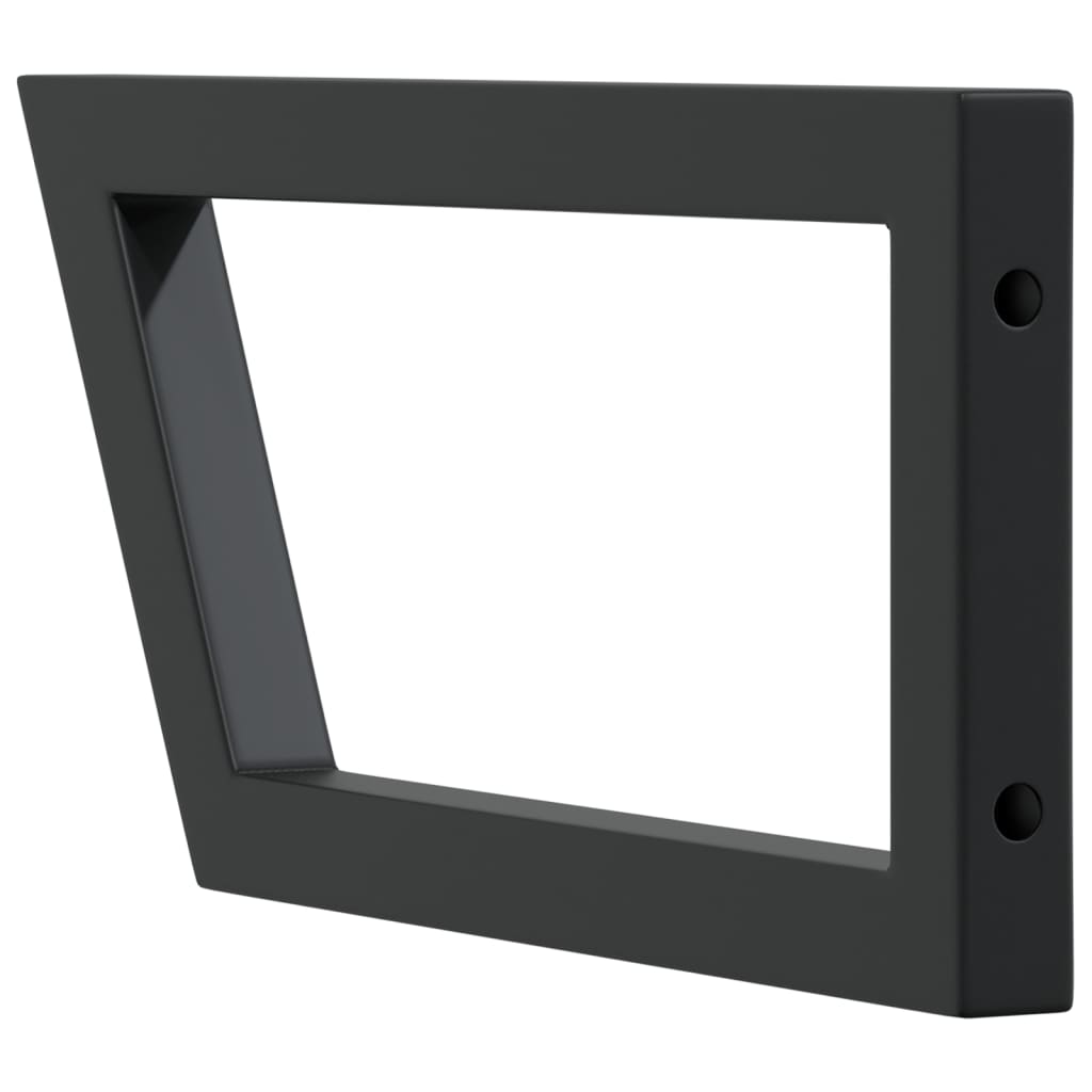vidaXL Wsporniki do półki pod umywalkę, 2 szt., czarne, trapezowe