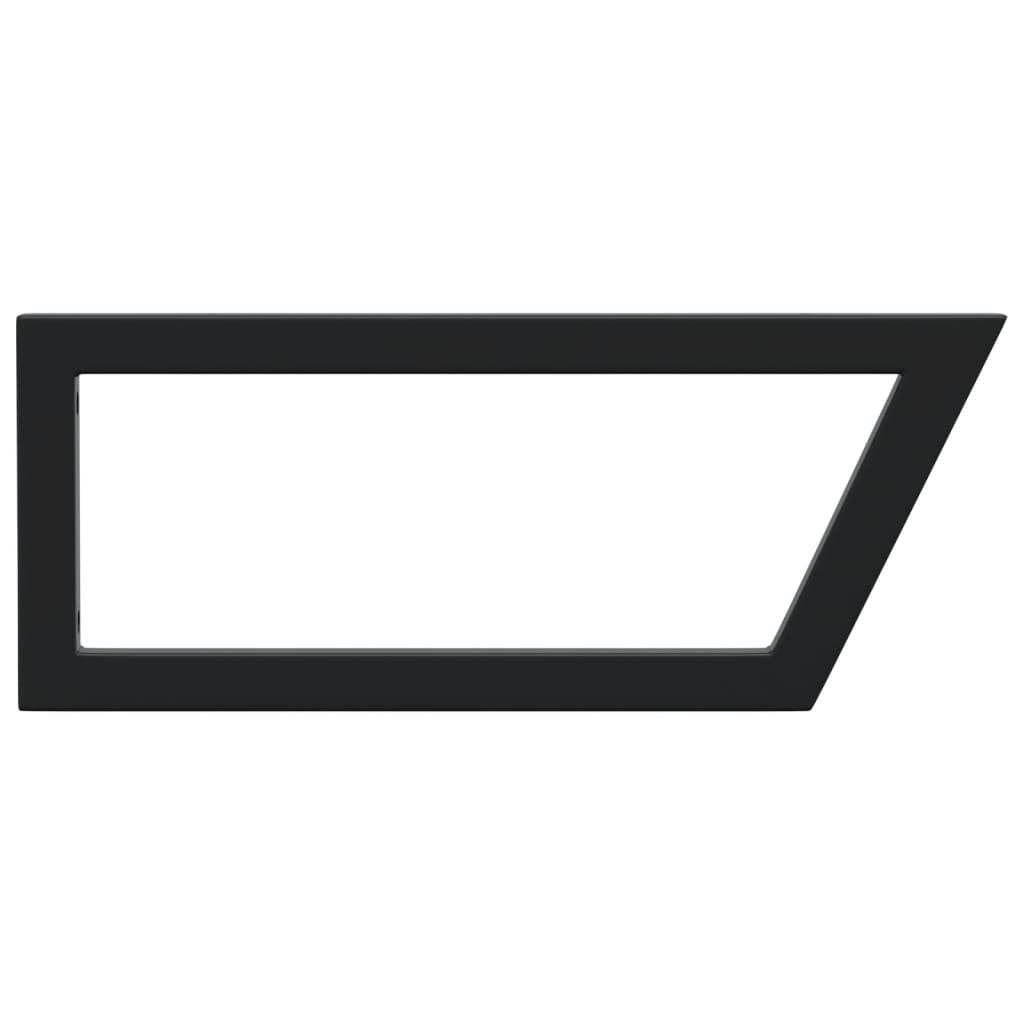 vidaXL Wsporniki do półki pod umywalkę, 2 szt., czarne, trapezowe