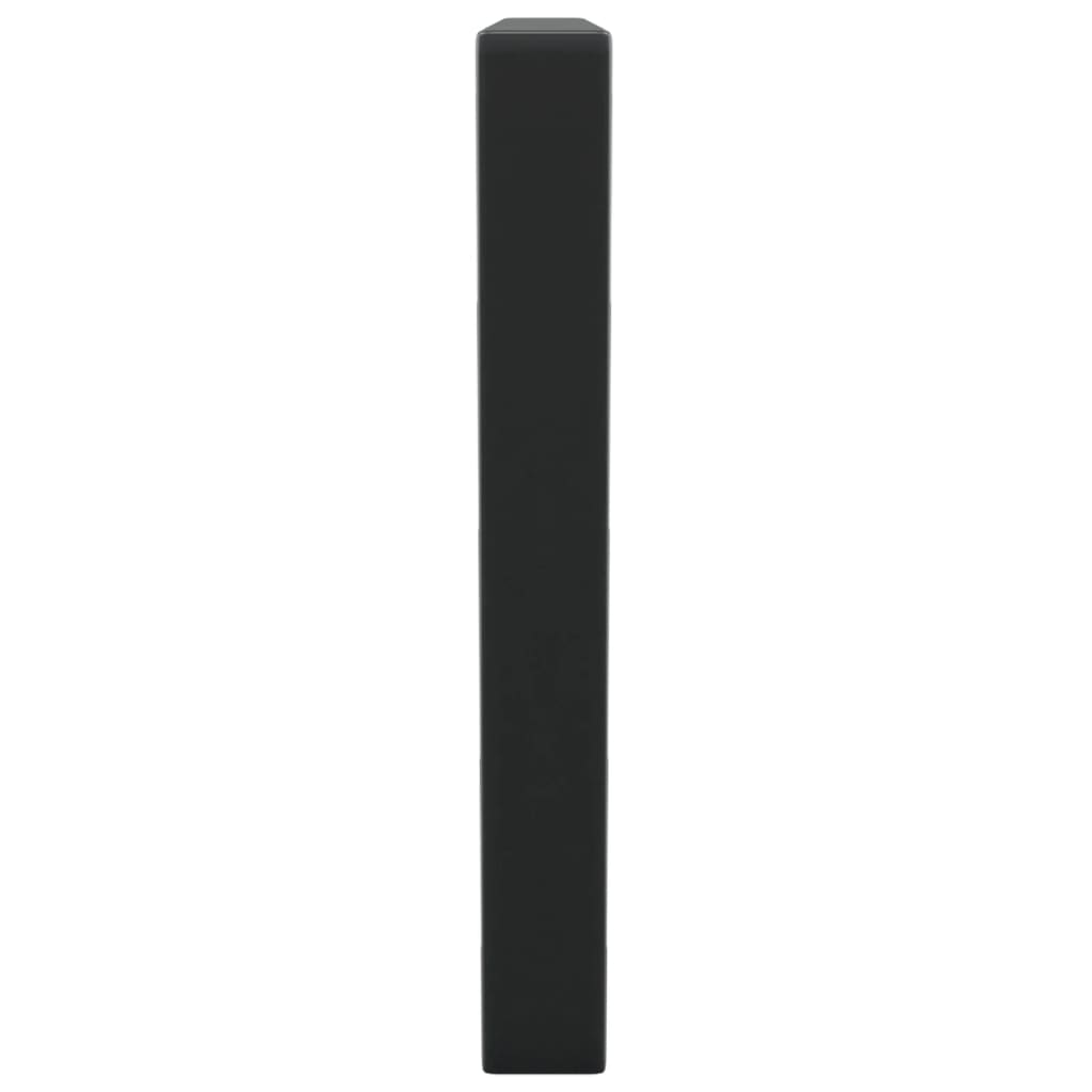 vidaXL Wsporniki do półki pod umywalkę, 2 szt., czarne, trapezowe