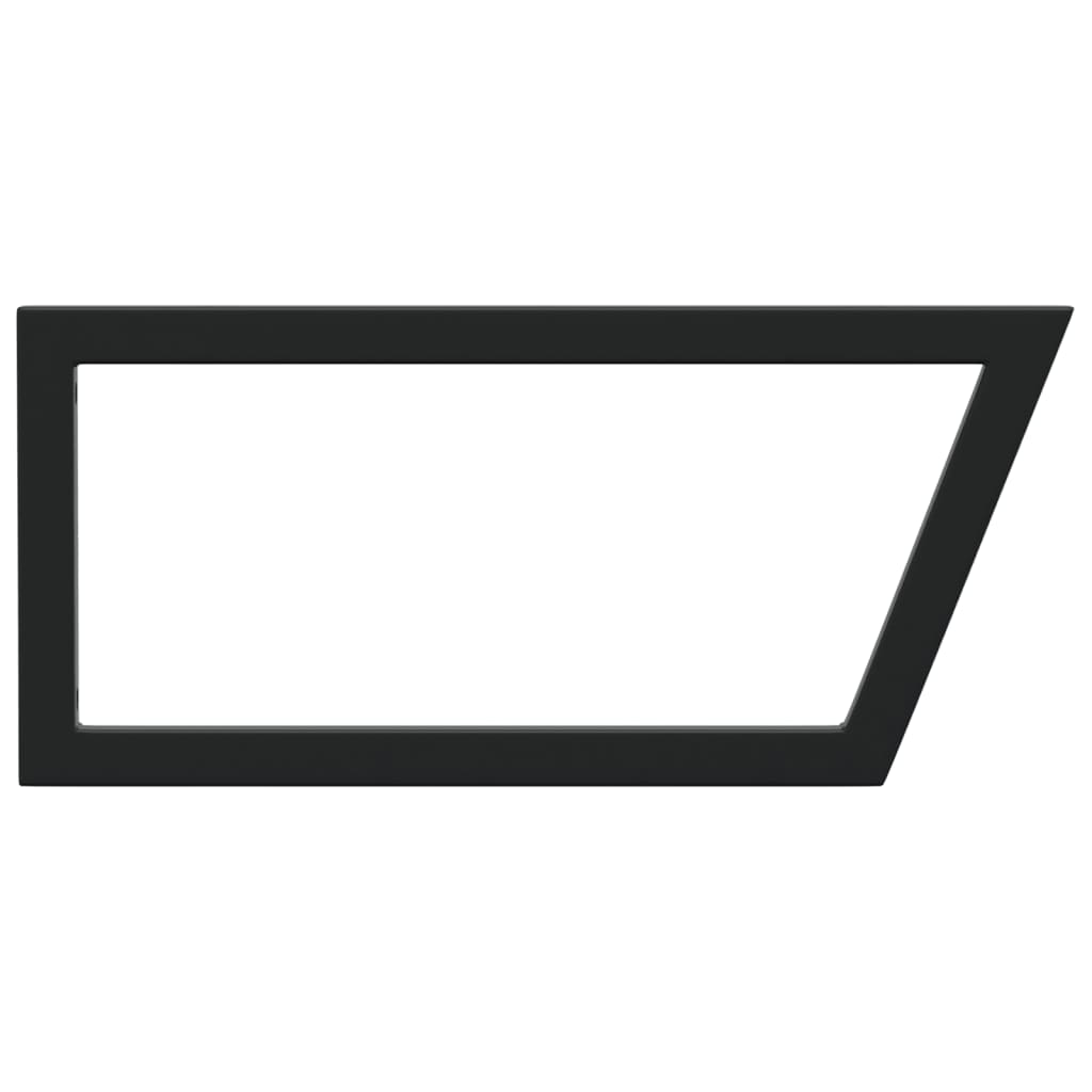 vidaXL Wsporniki do półki pod umywalkę, 2 szt., czarne, trapezowe