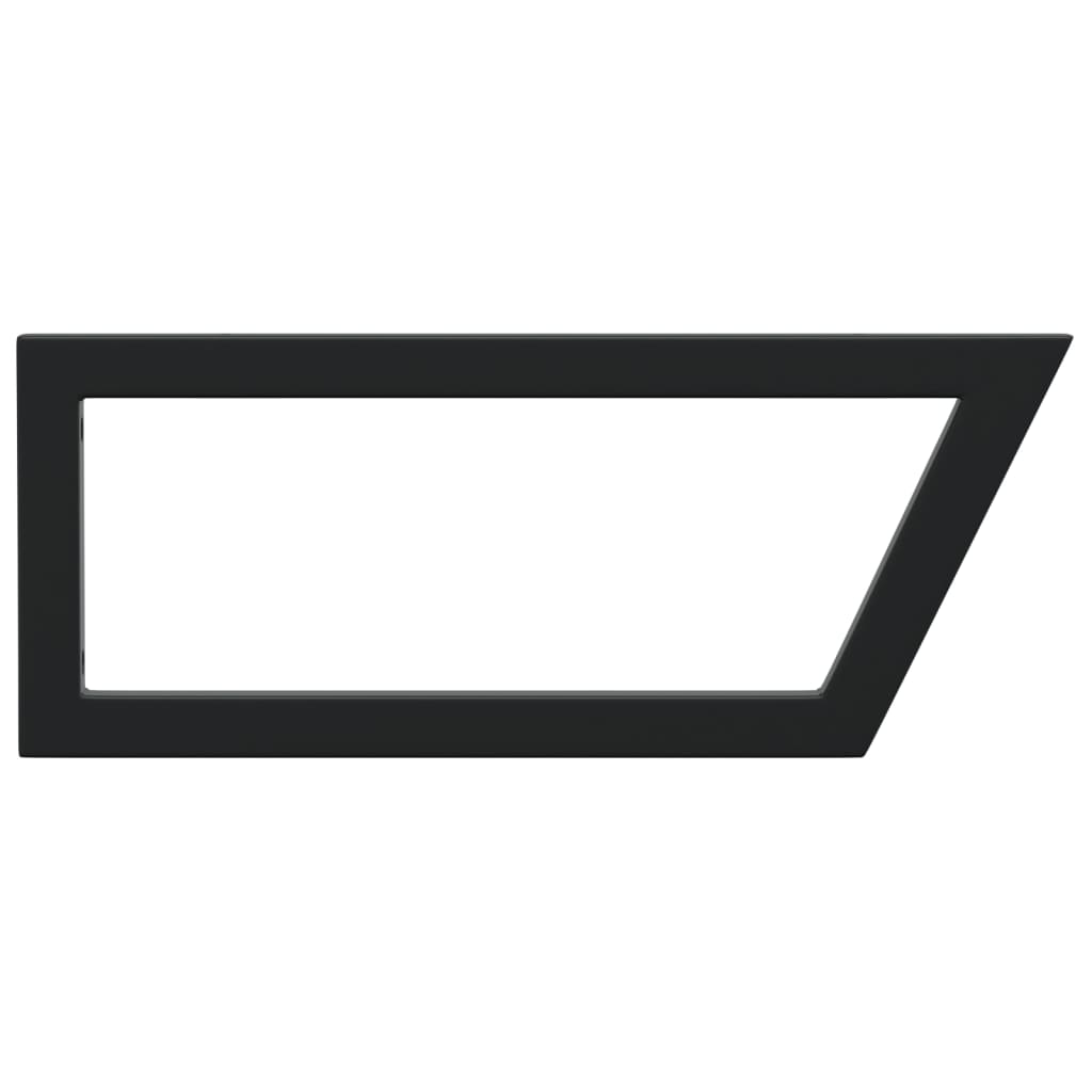 vidaXL Wsporniki do półki pod umywalkę, 2 szt., czarne, trapezowe