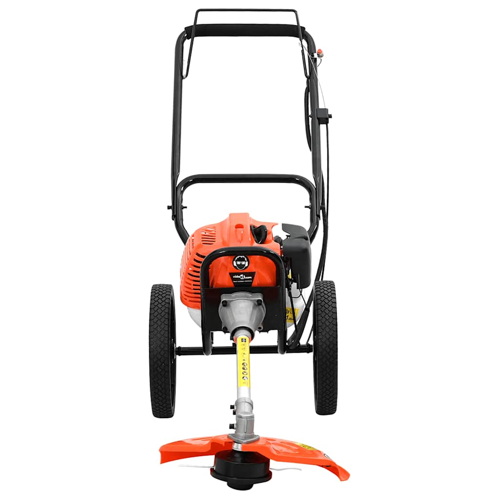 vidaXL Podkaszarka z kółkami pomarańczowa 52 cm3 1,45 kW