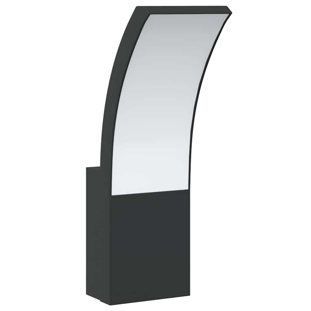 vidaXL Kinkiety zewnętrzne LED, 2 szt., czarne, odlewane aluminium