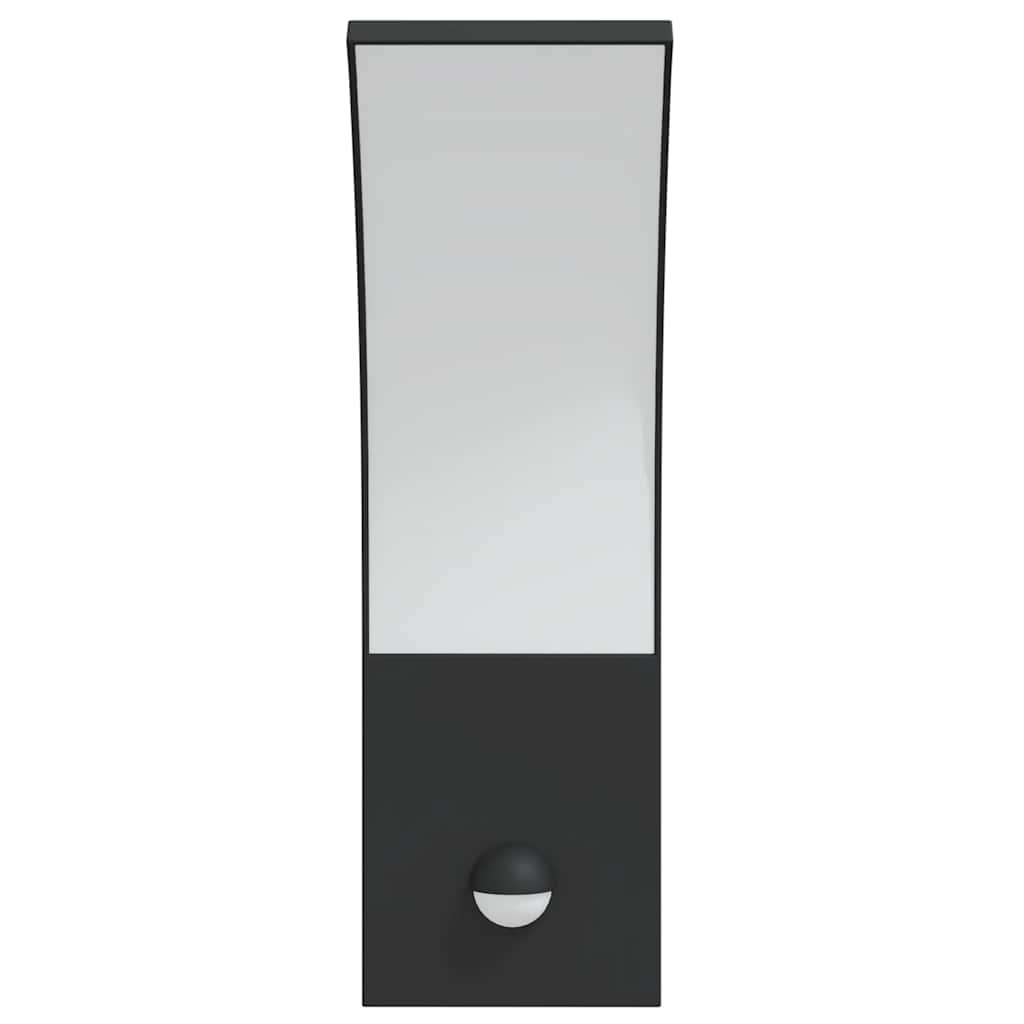 vidaXL Zewnętrzne kinkiety LED z czujnikami, 2 szt., czarne, aluminium