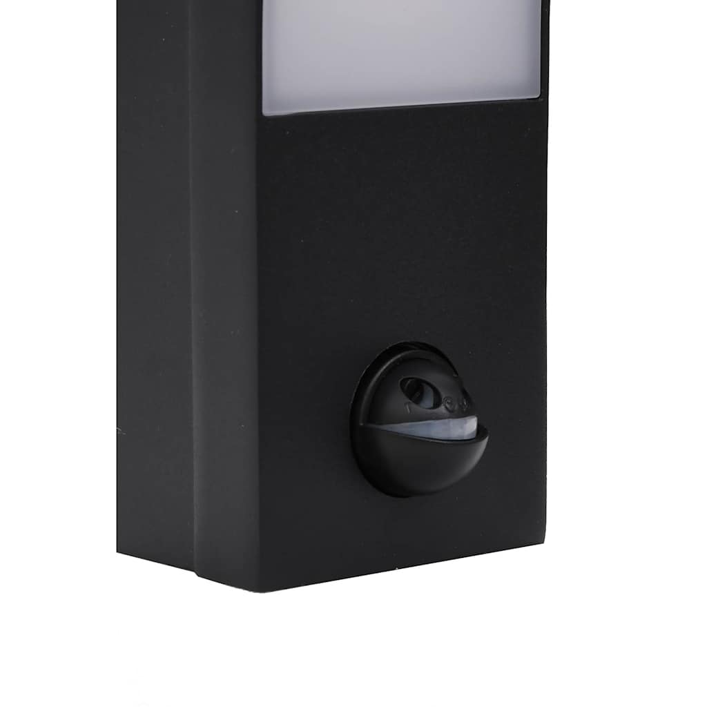 vidaXL Zewnętrzne kinkiety LED z czujnikami, 2 szt., czarne, aluminium