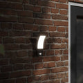 vidaXL Zewnętrzne kinkiety LED z czujnikami, 2 szt., czarne, aluminium