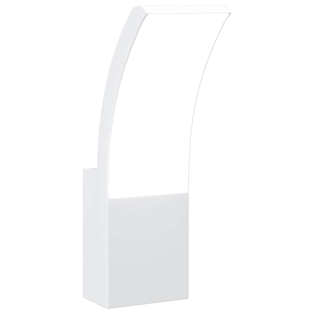 vidaXL Zewnętrzny kinkiet LED, biały, odlewane aluminium