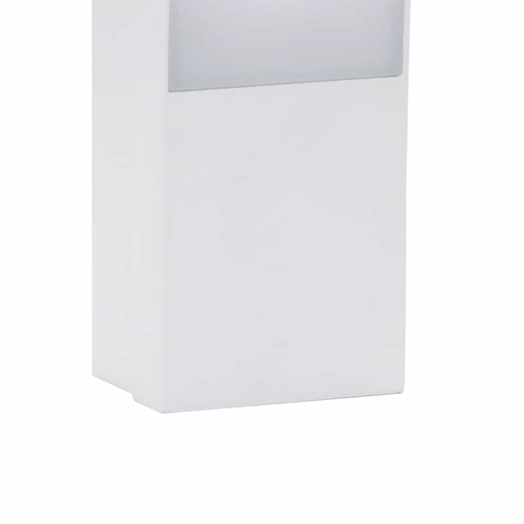 vidaXL Kinkiety zewnętrzne LED, 2 szt., białe, odlewane aluminium