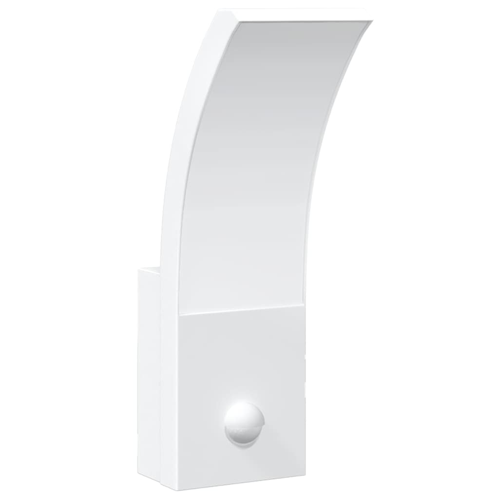 vidaXL Zewnętrzne kinkiety LED z czujnikami, 2 szt., białe, aluminium