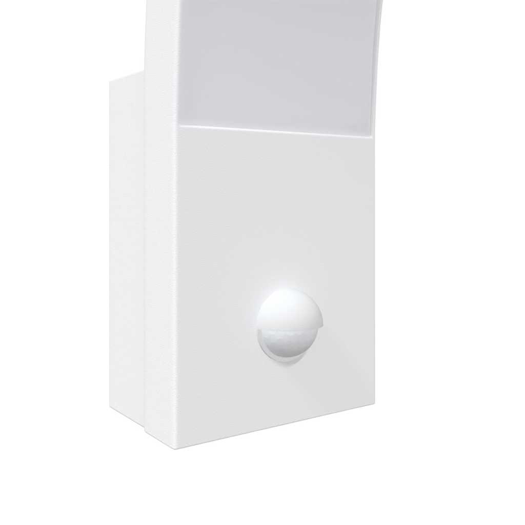 vidaXL Zewnętrzne kinkiety LED z czujnikami, 2 szt., białe, aluminium