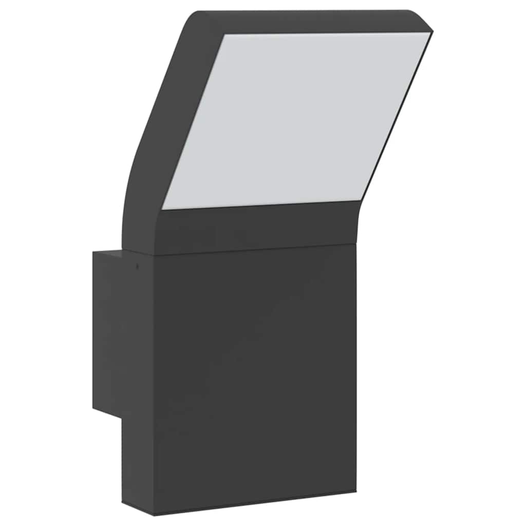 vidaXL Kinkiety zewnętrzne LED, 2 szt., czarne, odlewane aluminium