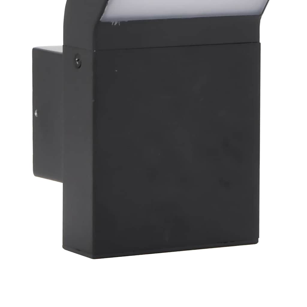vidaXL Kinkiety zewnętrzne LED, 2 szt., czarne, odlewane aluminium