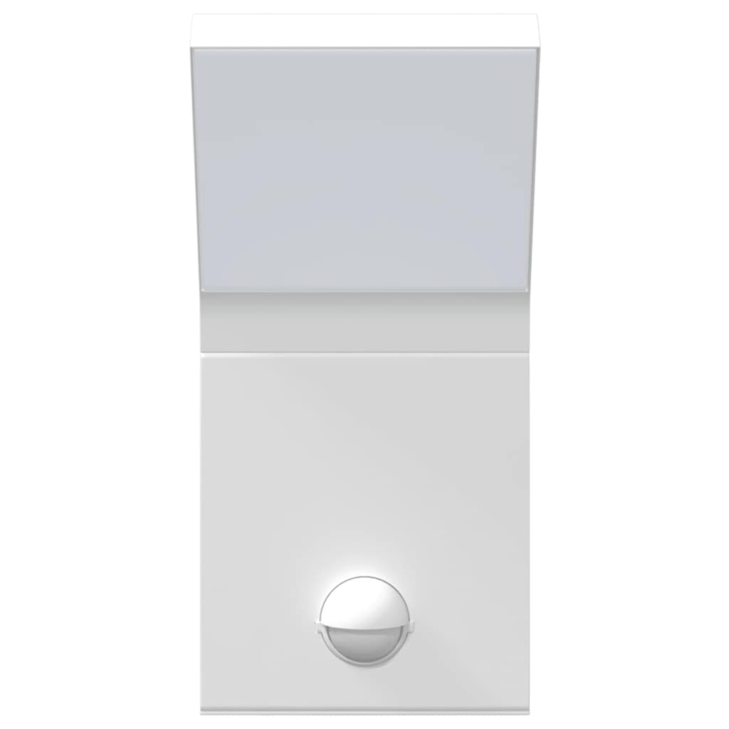 vidaXL Zewnętrzny kinkiet LED z czujnikiem, biały, odlewane aluminium