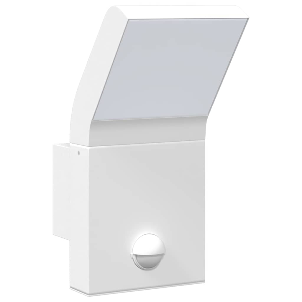 vidaXL Zewnętrzne kinkiety LED z czujnikami, 2 szt., białe, aluminium