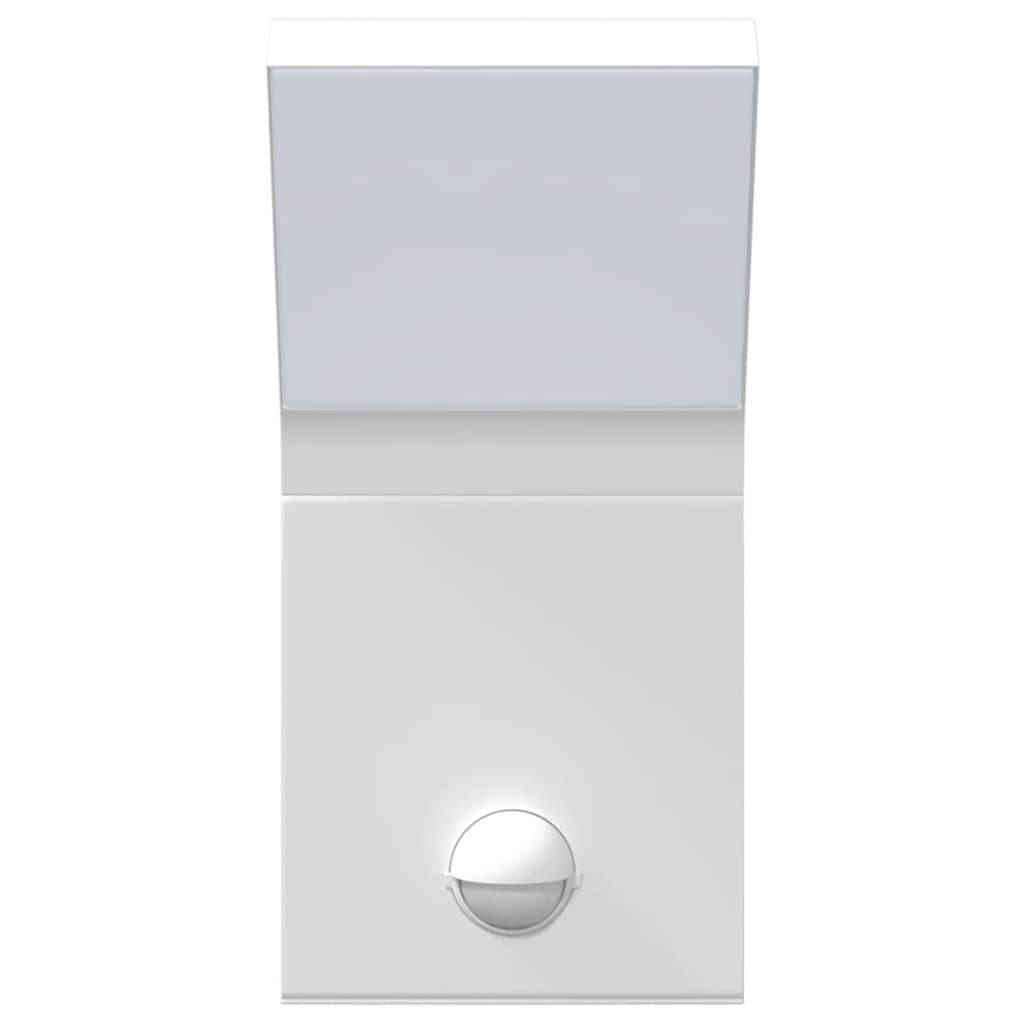 vidaXL Zewnętrzne kinkiety LED z czujnikami, 2 szt., białe, aluminium