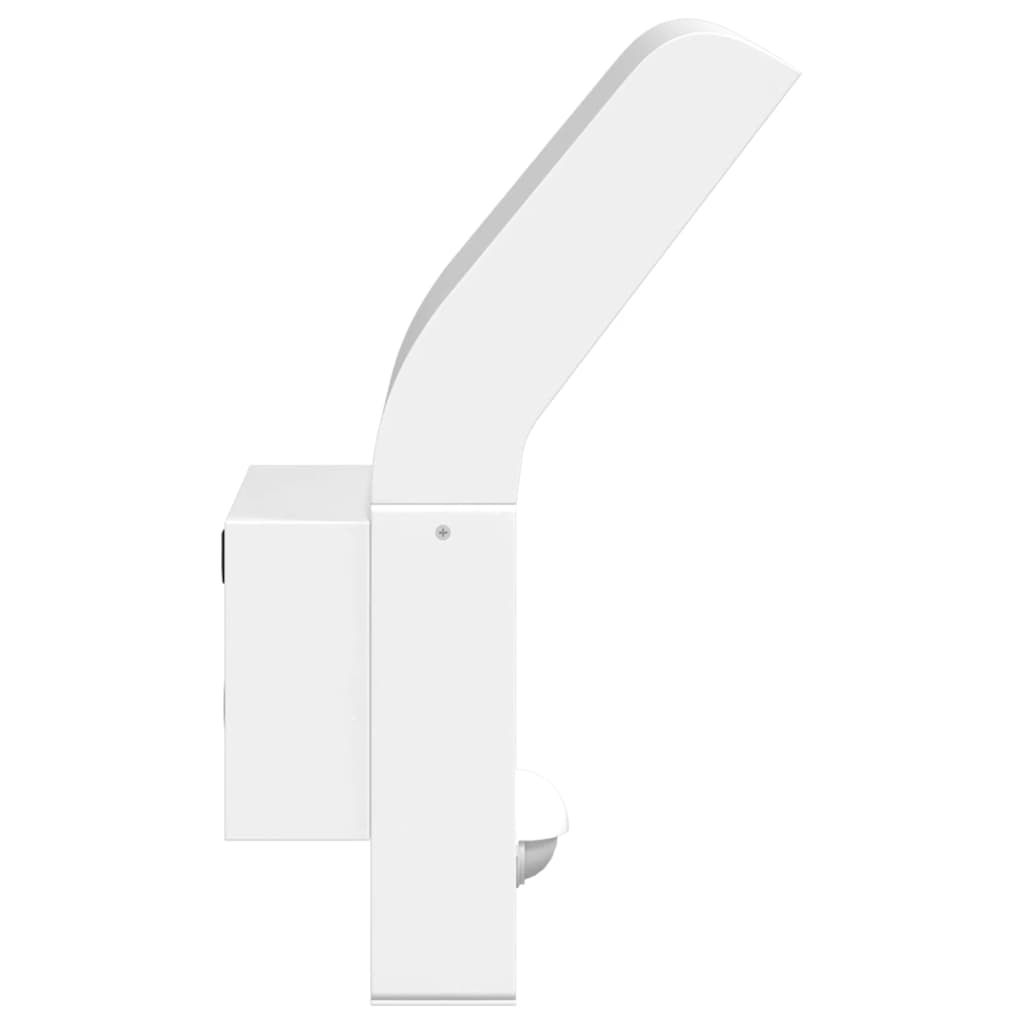 vidaXL Zewnętrzne kinkiety LED z czujnikami, 2 szt., białe, aluminium