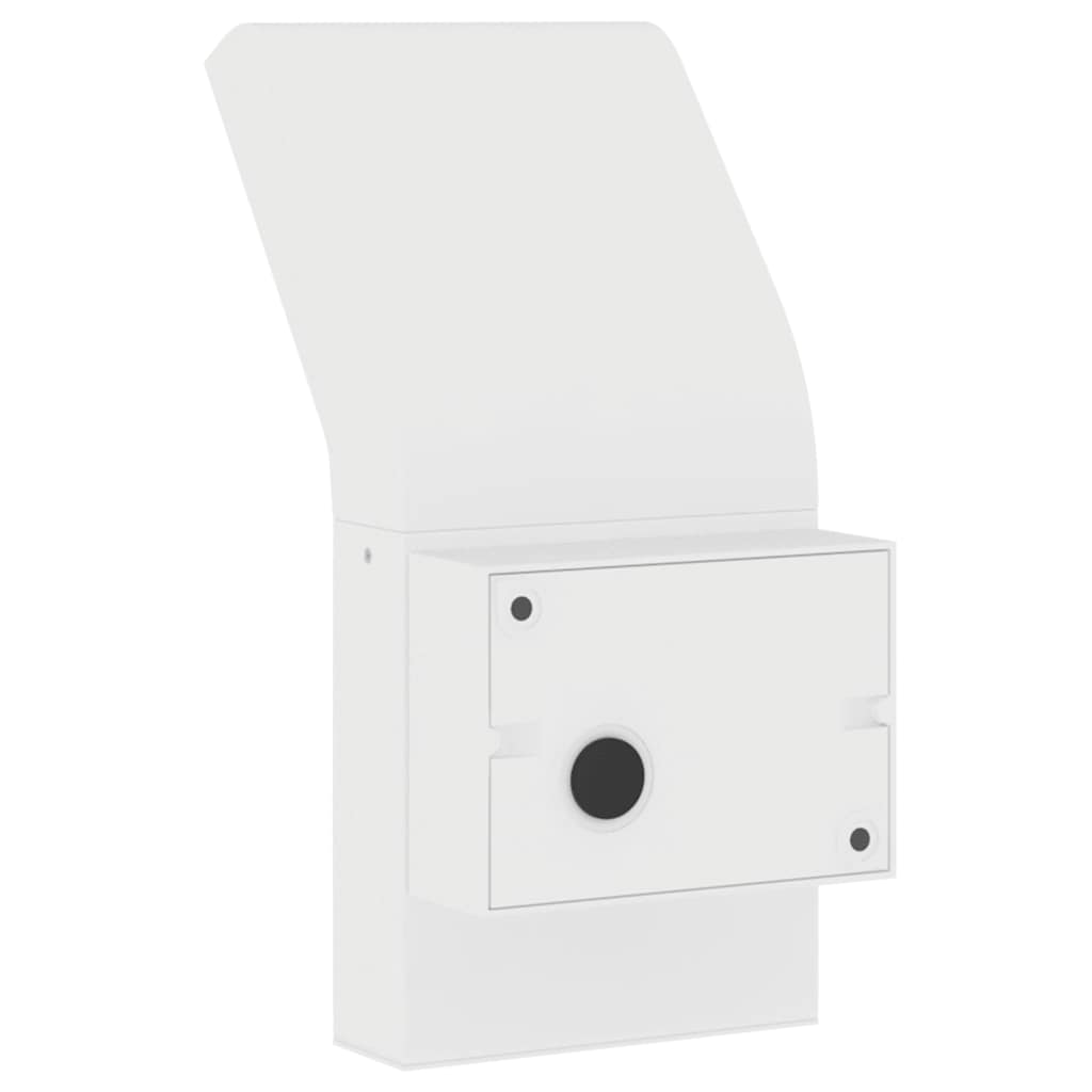 vidaXL Zewnętrzne kinkiety LED z czujnikami, 2 szt., białe, aluminium
