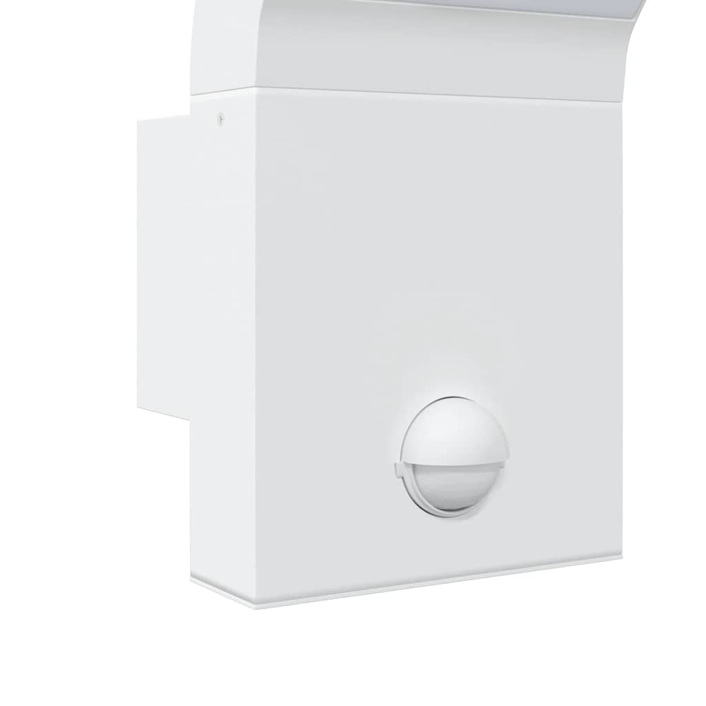 vidaXL Zewnętrzne kinkiety LED z czujnikami, 2 szt., białe, aluminium