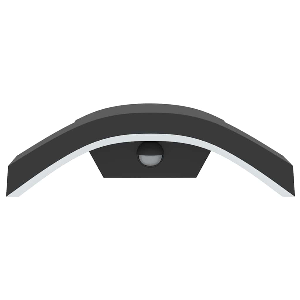 vidaXL Zewnętrzny kinkiet LED z czujnikiem, czarny, odlewane aluminium