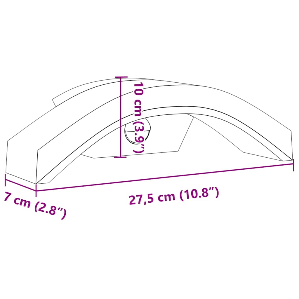 vidaXL Zewnętrzne kinkiety LED z czujnikami, 2 szt., czarne, aluminium