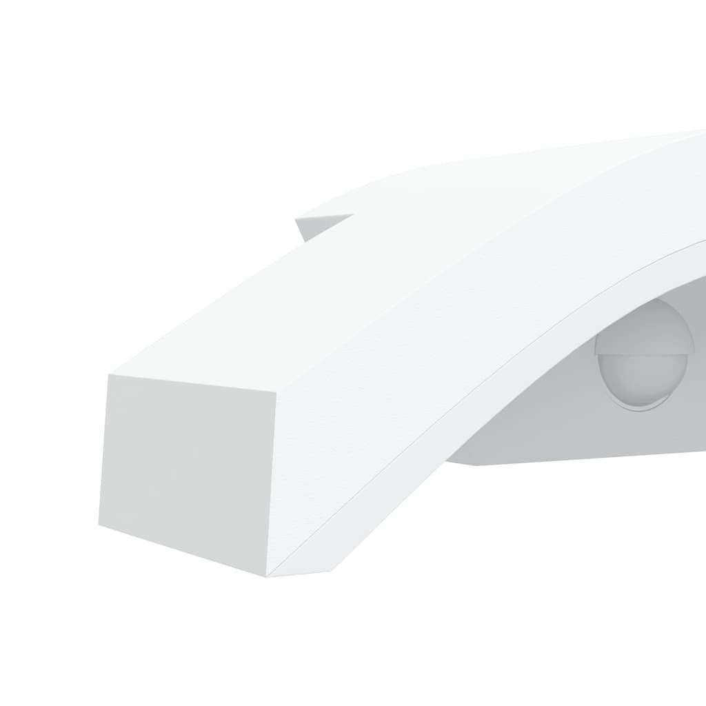 vidaXL Zewnętrzny kinkiet LED z czujnikiem, biały, odlewane aluminium