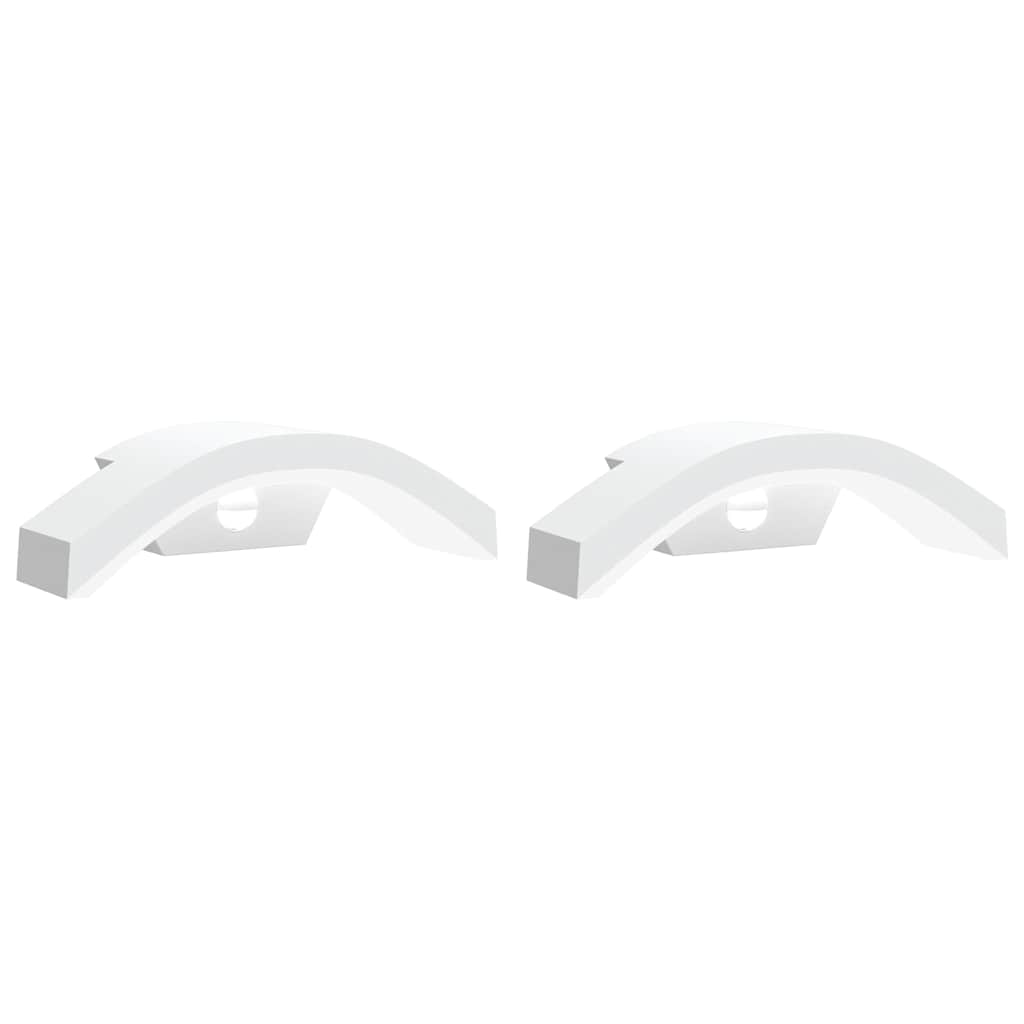 vidaXL Zewnętrzne kinkiety LED z czujnikami, 2 szt., białe, aluminium
