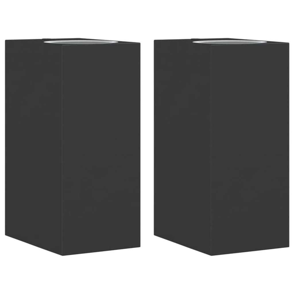 vidaXL Kinkiety zewnętrzne, 2 szt., czarne, odlewane aluminium