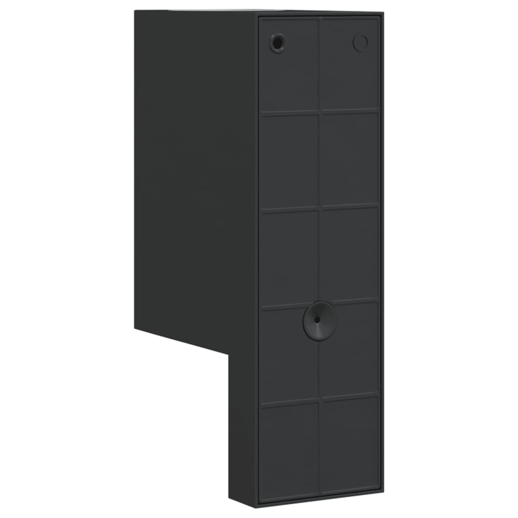 vidaXL Zewnętrzny kinkiet z czujnikiem, czarny, odlewane aluminium