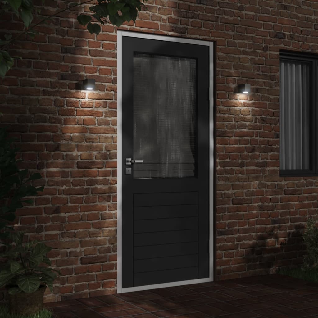 vidaXL Kinkiet zewnętrzny, czarny, odlewane aluminium
