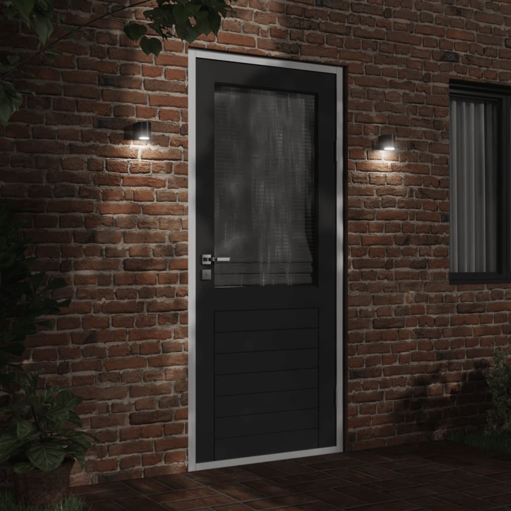 vidaXL Kinkiet zewnętrzny, czarny, odlewane aluminium