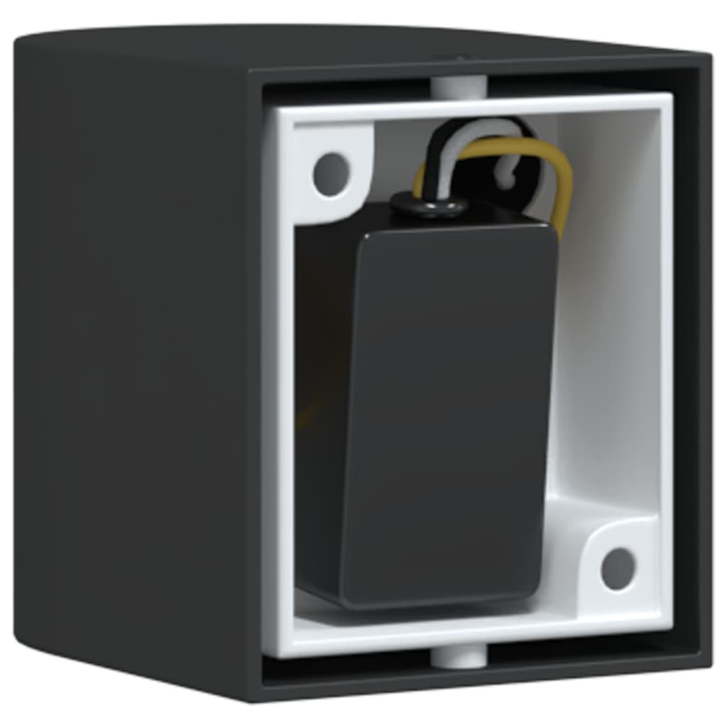 vidaXL Kinkiet zewnętrzny, czarny, odlewane aluminium