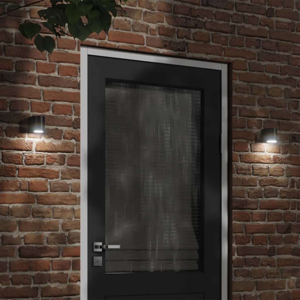 vidaXL Kinkiet zewnętrzny, czarny, odlewane aluminium
