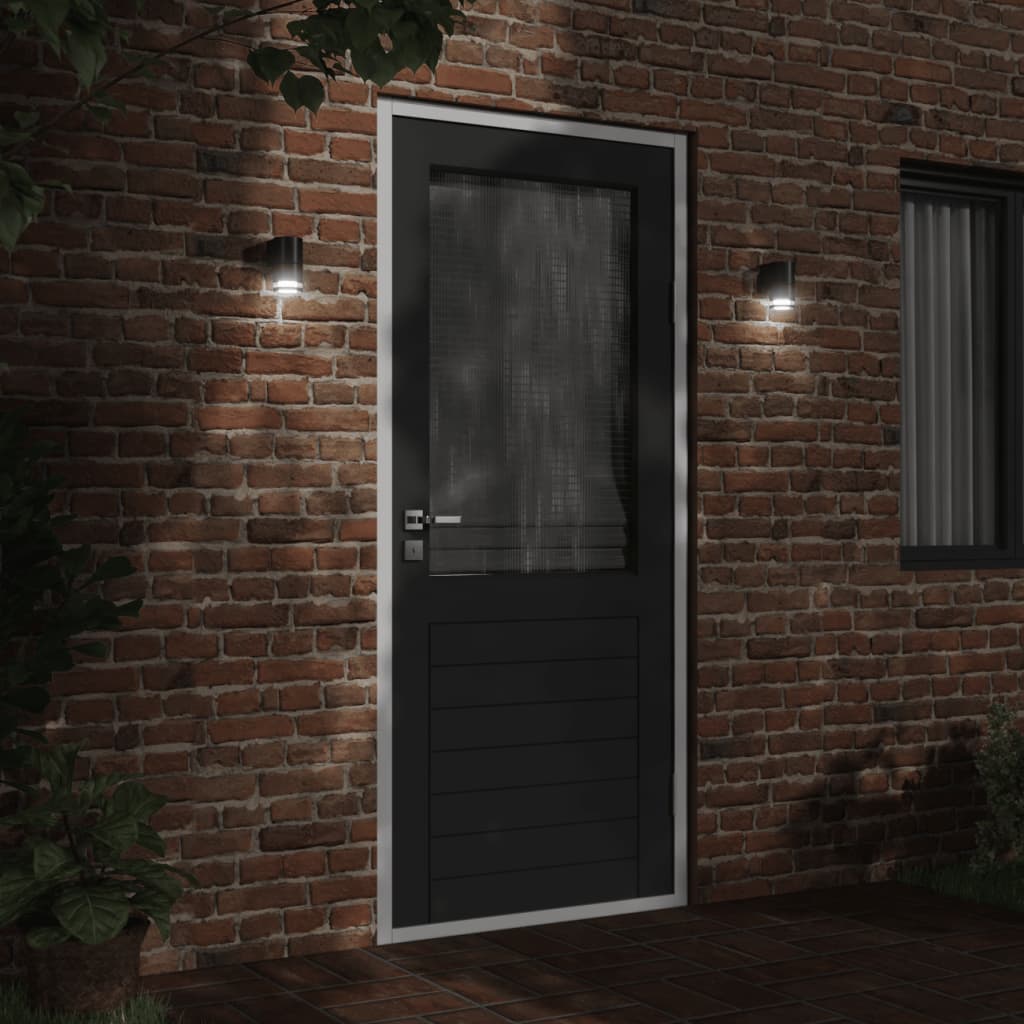vidaXL Kinkiet zewnętrzny, czarny, odlewane aluminium