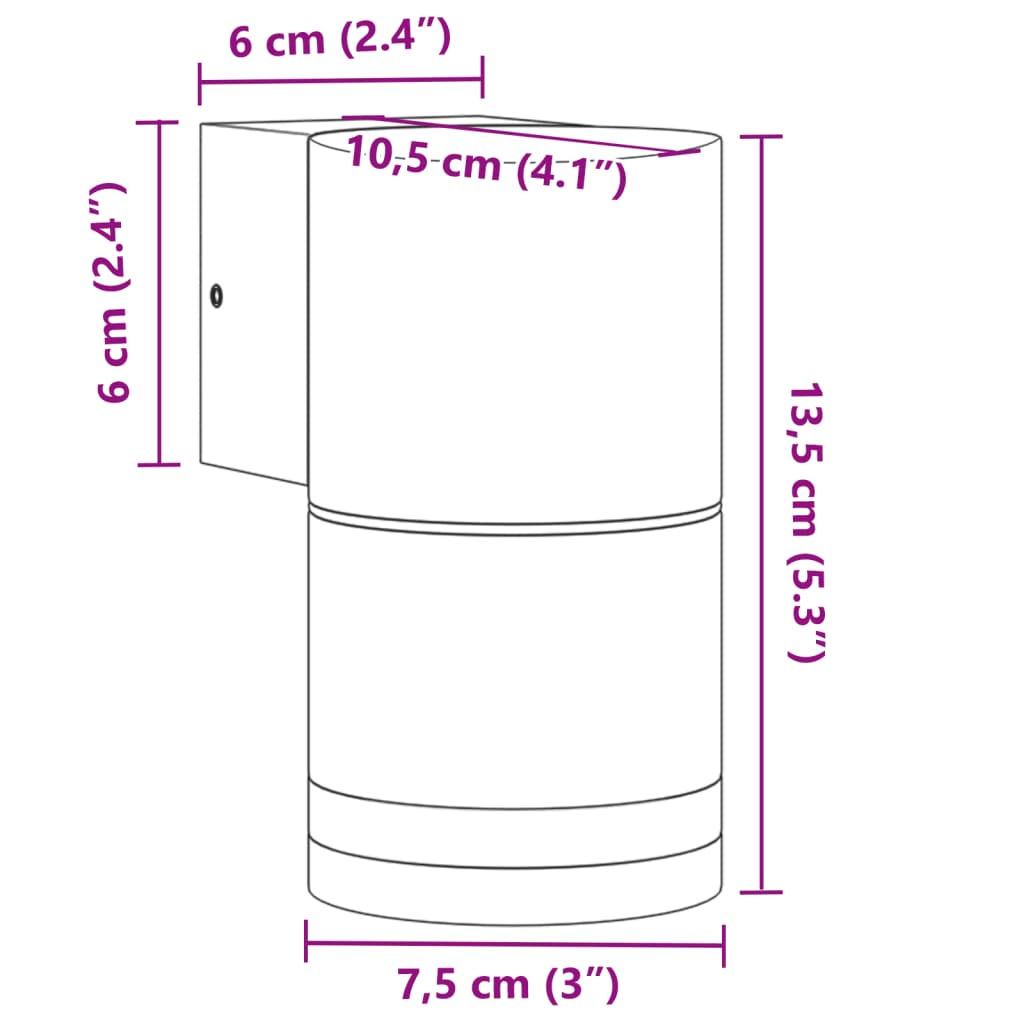 vidaXL Kinkiet zewnętrzny, czarny, odlewane aluminium